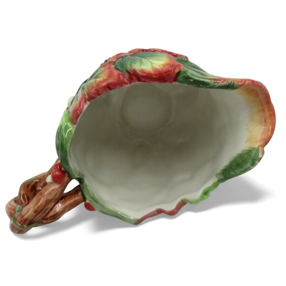 FITZ and FLOYD Christmas Lodge Pitcher Creamer With Pinecone and Leaf Design - Picture 8 of 13